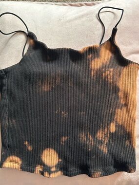 Garage tie dye cropped tank top